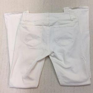 Cabi Lou Lou straight white jeans #763